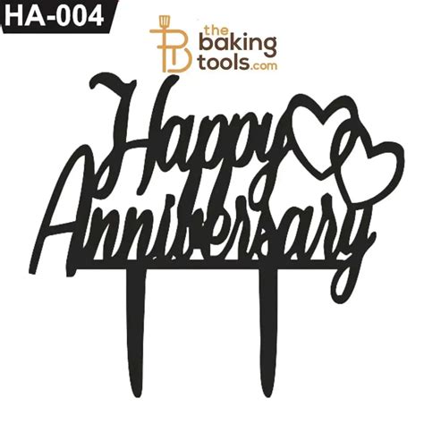 Happy Anniversary Acrylic Cake Topper Tag HA-004