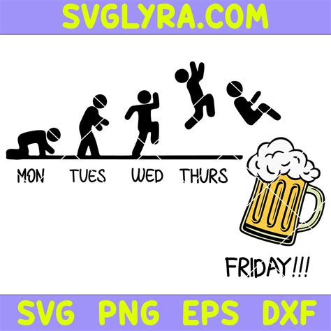 Friday Beer Svg, Beers Cheers Svg, Drinking Beer On Friday Svg Png ...