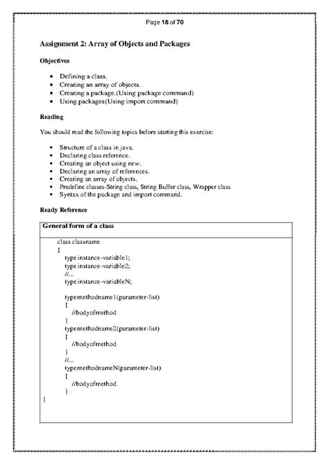 Java Labbook: Assignments on Arrays, Inheritance, Exceptions, and GUI ...