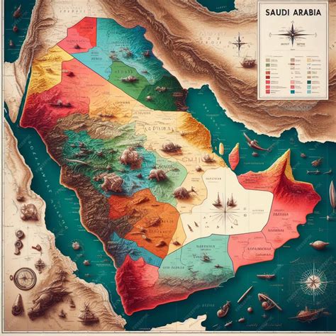 Premium Photo | Saudi arabia map discover the kingdoms geographical wonders and cultural ...
