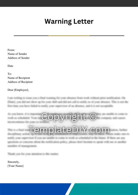 No Call No Show Write Up Template | AT A GLANCE