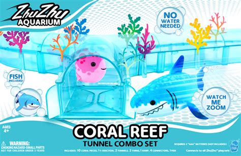 Zhu Zhu Aquarium Coral Reef Tunnel Playset w/ Fish Included for sale ...