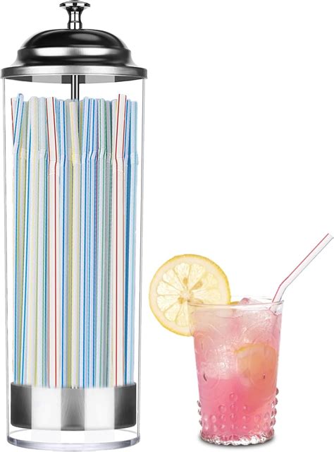 Amazon.com: JYPS Straw Holder Dispenser for Long Drinking Straw,13in ...