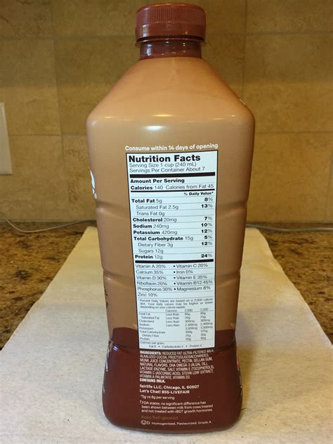 Fairlife SuperKids DHA Omega-3 Chocolate 2% Reduced Fat Ultra-Filtered ...