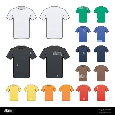 Blank Colored T-shirt template Stock Vector Image & Art - Alamy