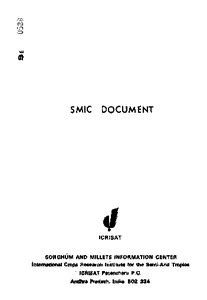 Weed-management studies in sorghum/pigeonpea and pearl millet/groundnut ...