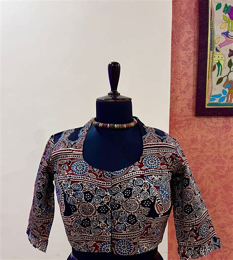 AJRAKH FABRIC BLOUSE – VIVARANG