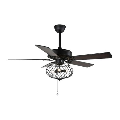 Oaks Decor Vecchio 42-in Black with Clear Blades Integrated LED ...