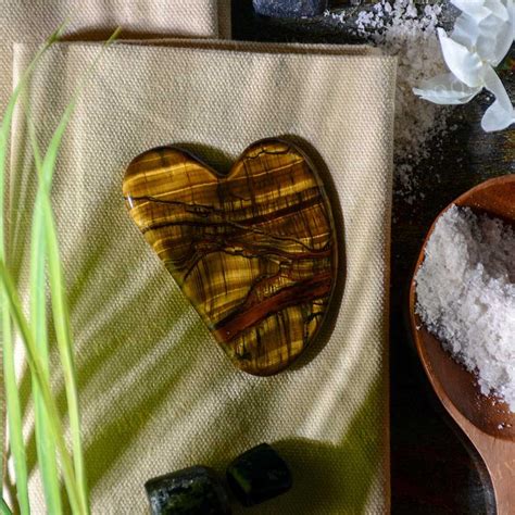 Buy Natural Tiger Eye Gua Sha Facial Tool Online in India - Mypoojabox.in