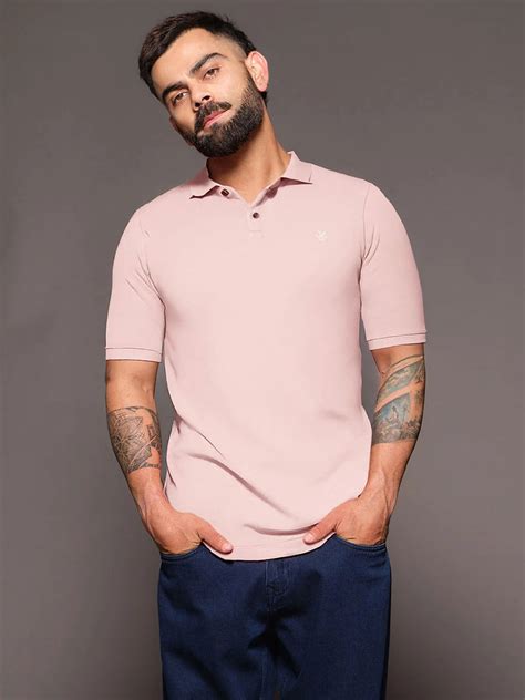 Solid Power Stretch Polo | Pink – Wrogn