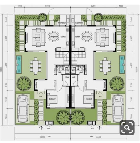 Three-Story Apartment Building Floor Plan