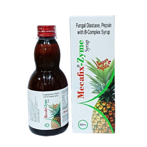 Mecafix Zyme Syrup - Fungal Diastase Pepsin with B-Complex Syrup ...