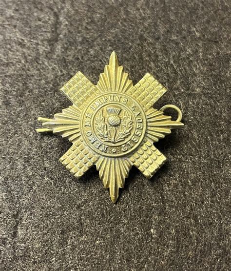 Vintage Scots Guards Cap Badge with Motto Nemo Me Impune Lacassit ...