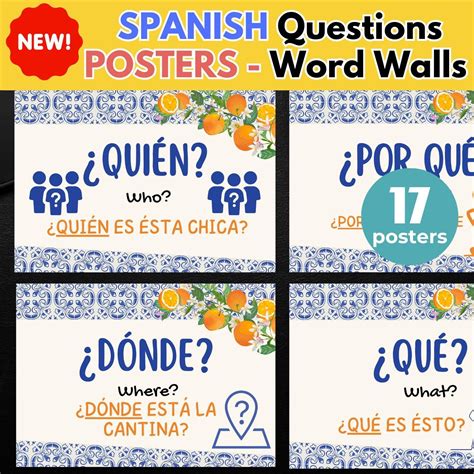 Spanish Classroom Phrases Printable Poster Set Spanish Classroom Decor ...