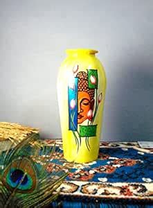 Buy Buddha 'Prime' Hand-Painted 10 inch Flower vase Home Decor ...