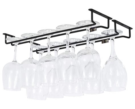 MBCARE Wine Rack Upside Down Hanging Wine Glass Holder | Wall Mounted ...