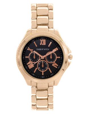Buy Joker & Witch Ella Black Dial Rose Gold Watch For Women Online