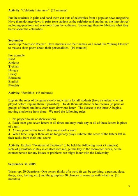 English club activities | PDF