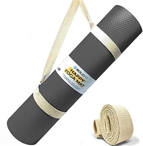 Fitness Mantra® 4MM Thickness Anti-Slip Yoga Mat with Carrying Strap ...