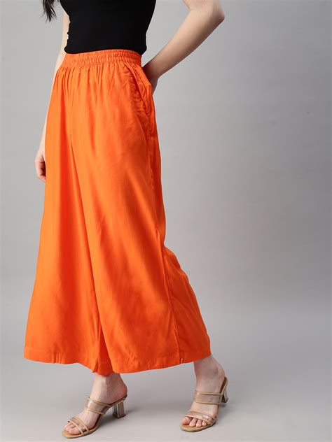 Prisma's Stylish Orange Palazzo for Women - Get Yours Today!