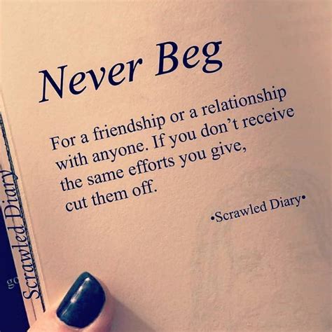 never beg quotes