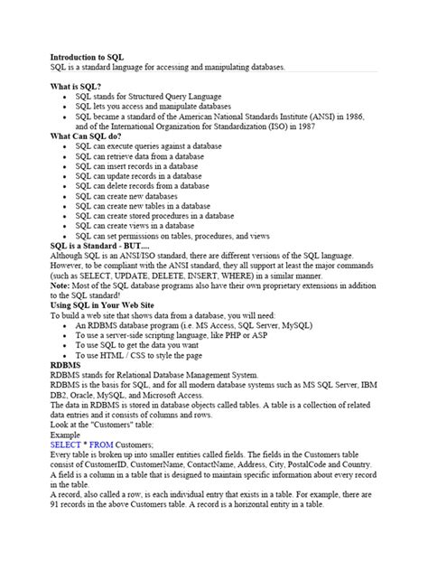 Image result for Introduction to Database Using SQL