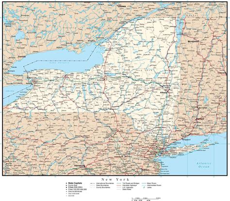 New York State Road Map Printable