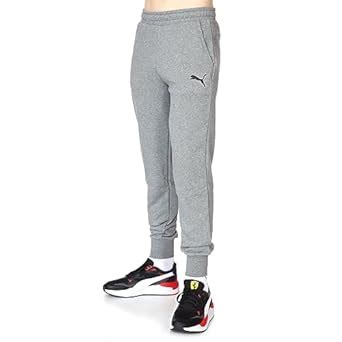 PUMA Men's Regular Track Pants (58671653_Medium Gray Heather-Cat_XS ...