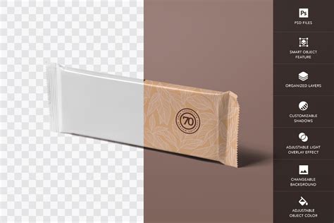 Free Chocolate Bar Mockup - Candy Wrapper Packaging