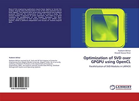 Buy Optimization of SVD over GPGPU using OpenCL: Parallelization of SVD ...