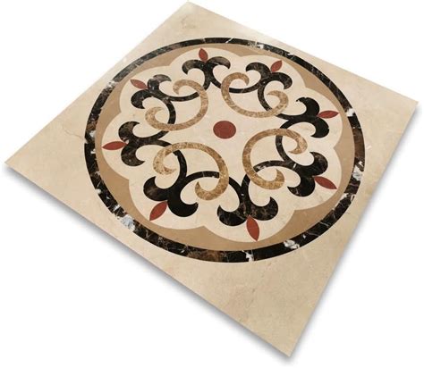 Buy Stone Center Online Savannah Emperador Gold Marble Medallion Inlay ...