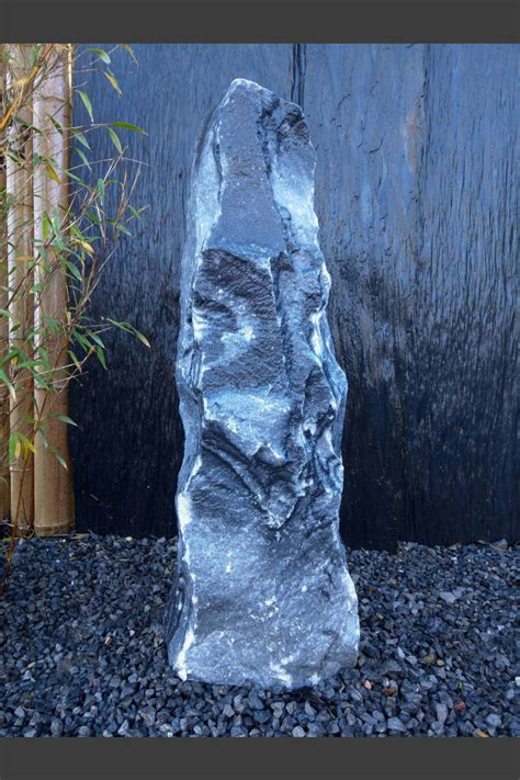 Alaska Marmor Monolith schwarz-weiß 79cm - Solitärsteine - Monolithique