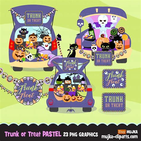 Trunk or treat clipart, Baby Halloween png, cute Halloween sublimation ...
