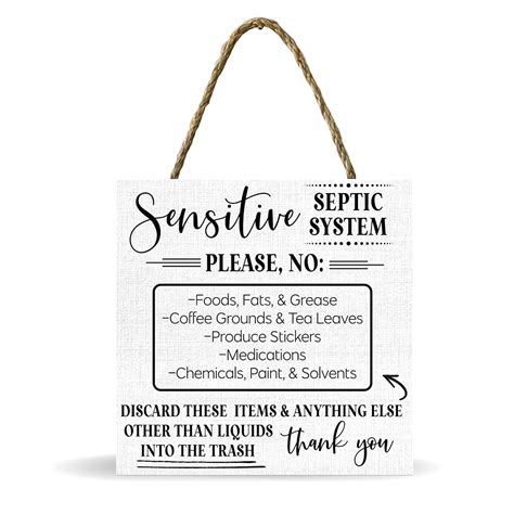 Yippee Daisy Sensitive Septic System Sign Great for Kitchen Sink India ...