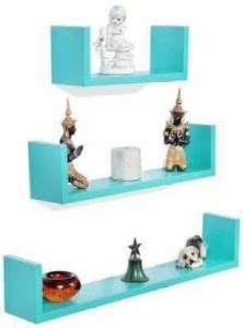 asiahandicraft Wall shelf U Rack shelves MDF Wall hanging floating ...
