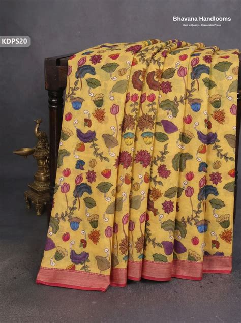 Premium Soft Cotton Digital Print Saree – Yellow Colour | Lightweight ...