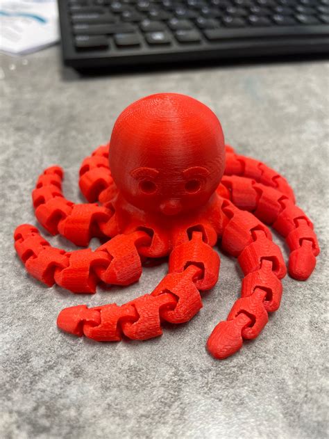 Flexible Octopus 3D Print STL File, Flexipus 3D Printer File, Fidget ...