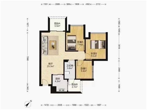 75平方户型图,75平方宅基,75平两居室户型图(第2页)_大山谷图库