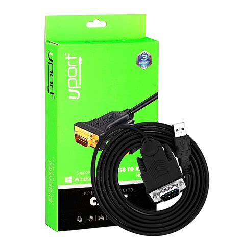 UPORT 1.5m USB to RS232 Adapter Cable, 9 Pin USB 2.0 Male to RS232 Male ...