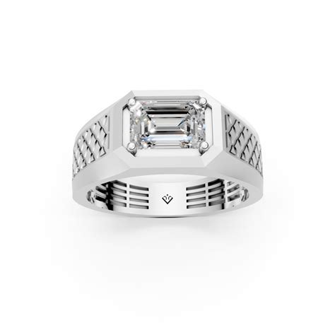 Percy Emerald Solitaire Gents Ring – Purelume Pvt. Ltd.