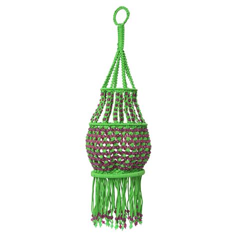 Macrame Light Jhumar Green & Purple || Saras Aajeevika