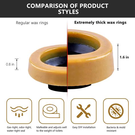 Snapklik.com : Extra Thick Toilet Wax Ring Kit