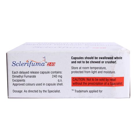Sclerifuma 240mg Dr Capsule 10's Price, Uses, Side Effects, Composition ...