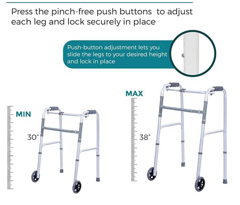 acco Walking Frame With Two 5" Wheel For Adult-MedicalBazzar