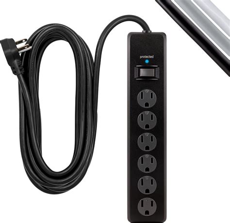 Amazon.com: GE 6-Outlet Surge Protector, 20 Ft Extension Cord, Power ...