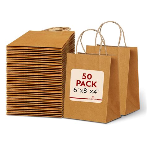 OmForIndia - Gift Bags | 6"x8"x4" - 50 Pcs | Disposable, Eco Friendly ...