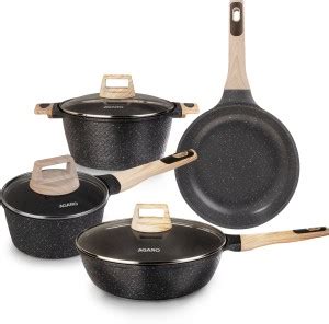 AGARO Induction Bottom Non-Stick Coated Cookware Set Price in India ...