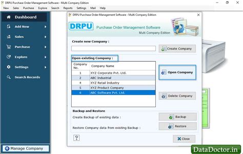 Multi Company Purchase Order Software maintain sales purchase detail