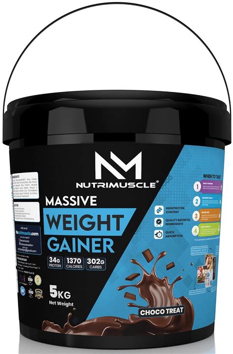 Nutrimuscle Massive Weight Gainer - 5kg - Choco Treat (Chocolate ...