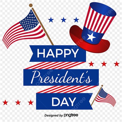 Flag Flying Caps Stars Us Presidents Day Elements, National Flag, Hat ...